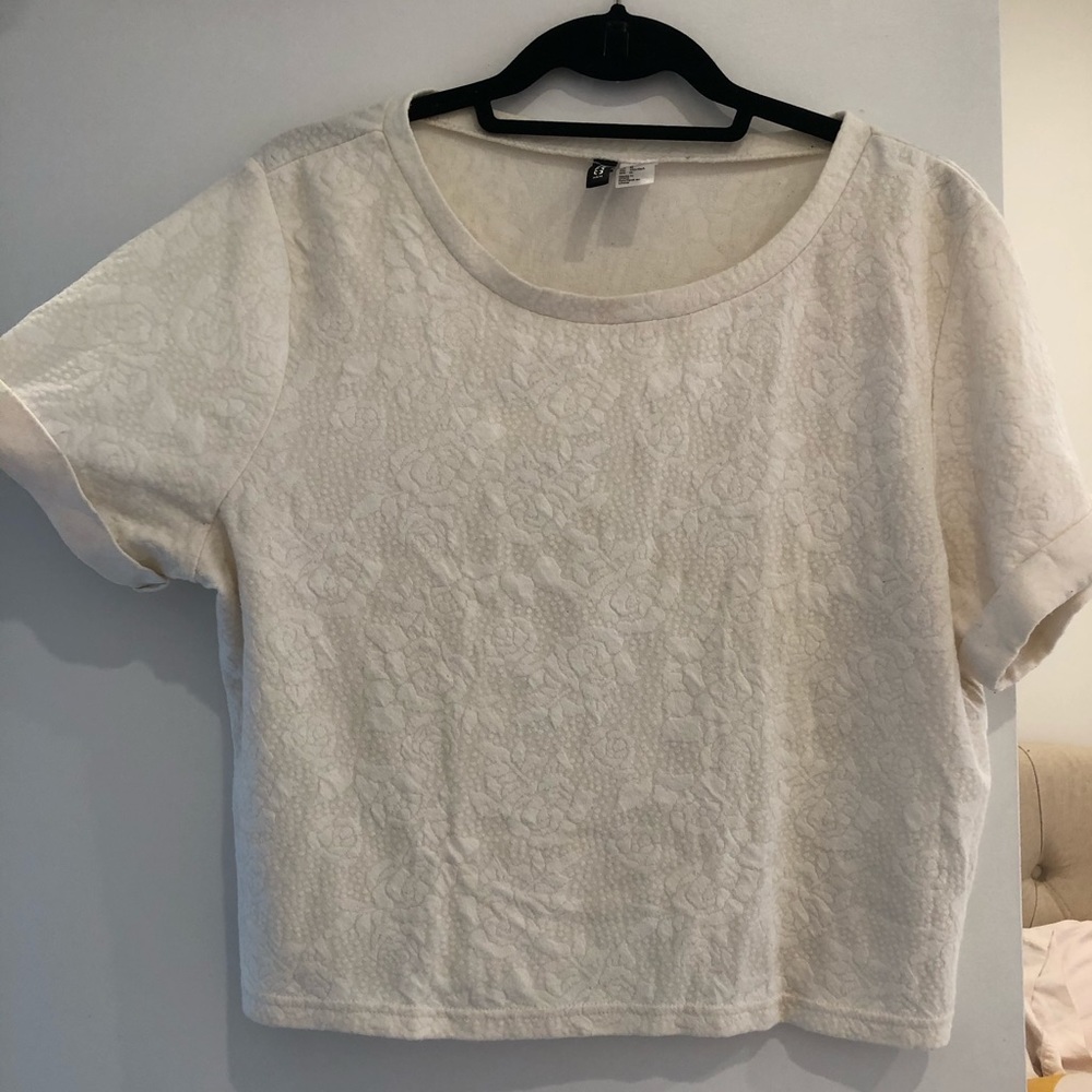Cropped White T-Shirt, Boxy